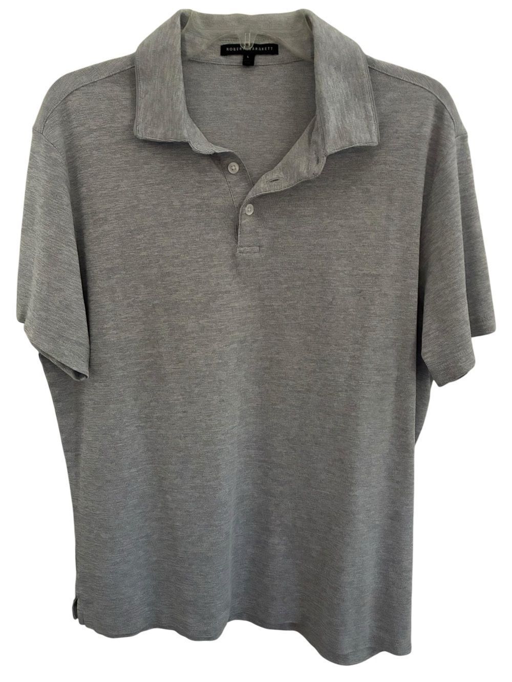 Robert Barakett Heather Gray Polo - Short Sleeve Mens Size L